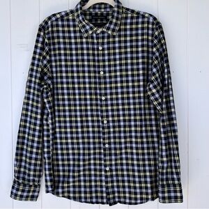 Banana Republic Men’s Intucked Slim Fit Button Up Shirt Plaid Size Large‎